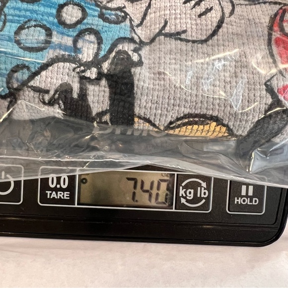 Disney Store Womens Size Large Grey Waffle Knit Long Sleeve Mickey Minnie Love - Picture 10 of 10